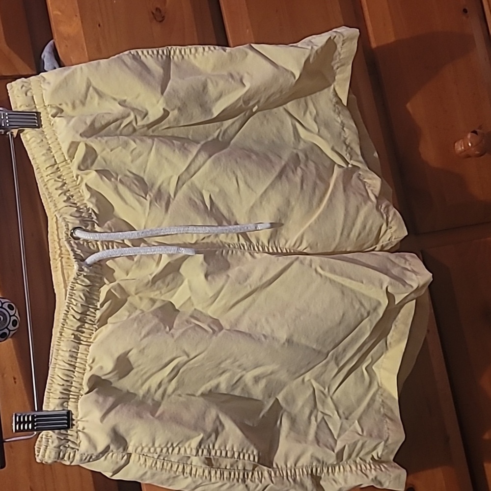 Zara Light Yellow Casual Shorts